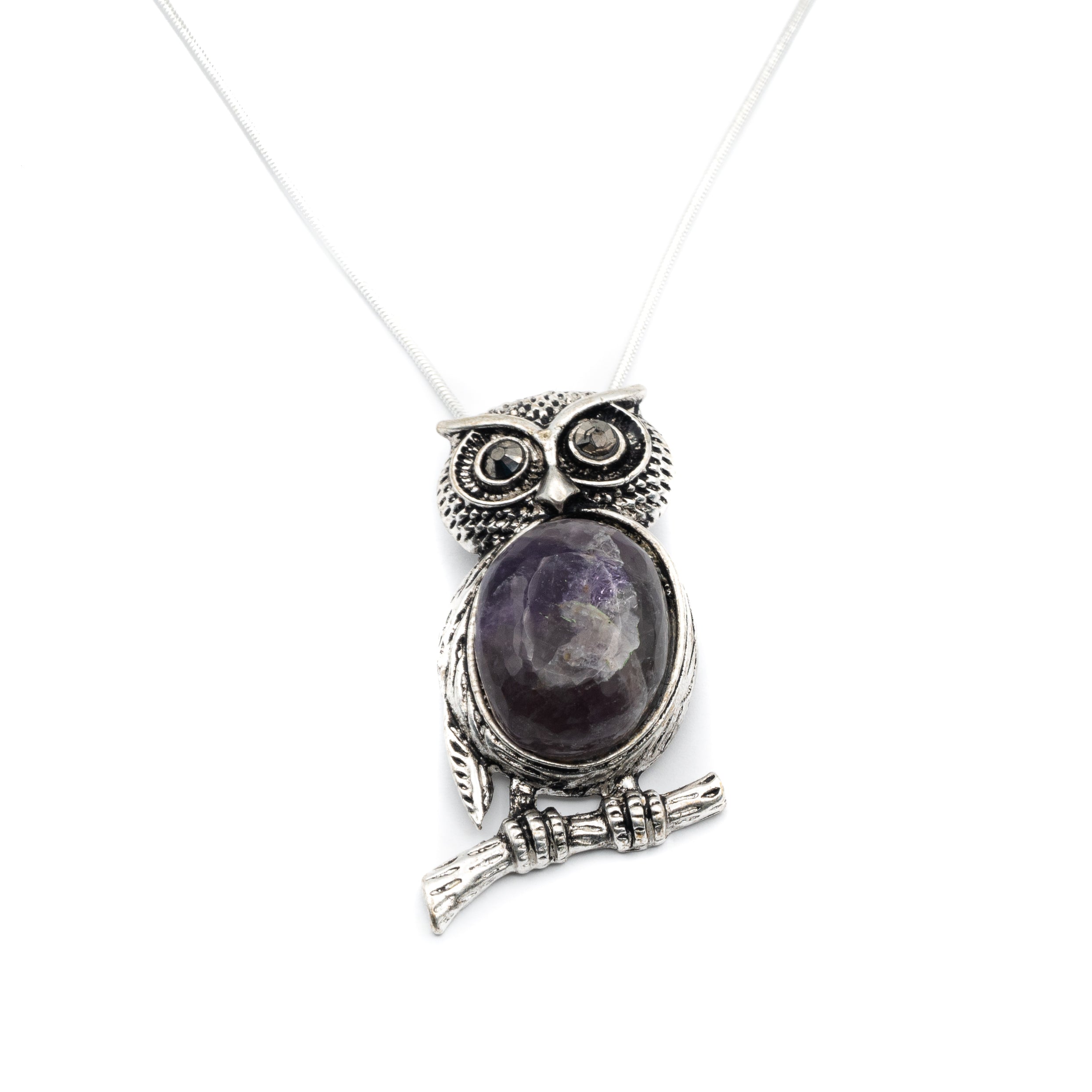 Necklace - Amethyst Owl $35